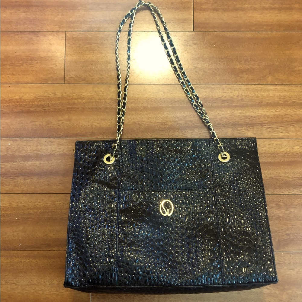 St. John Vintage Tote Croc PVC